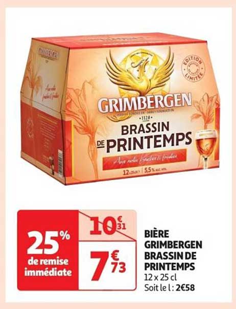 BIÈRE GRIMBERGEN BRASSIN DE PRINTEMPS