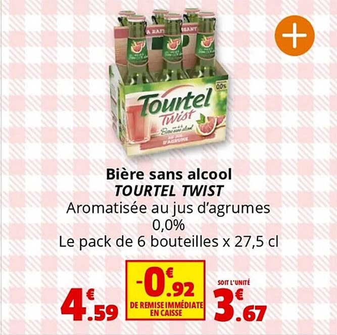 Bières sans alcool TOURTEL TWIST