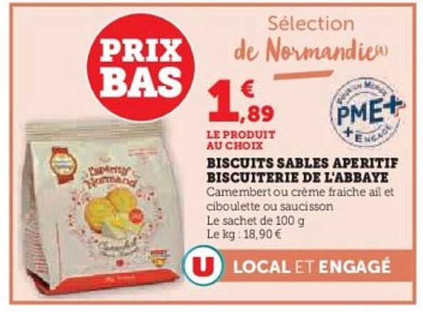BISCUITS SABLES APÉRITIF BISCUITERIE DE L'ABBAYE