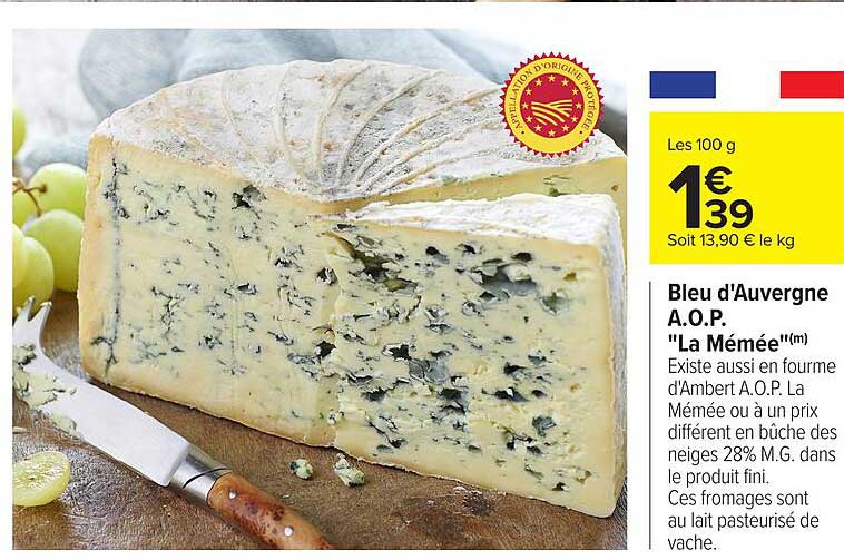 Bleu d'Auvergne A.O.P. "La Mémée"