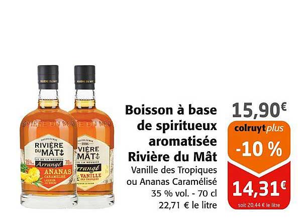 Boisson à base de spiritueux aromatisée Rivière du Mât