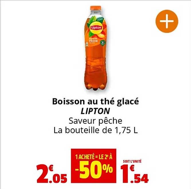 Boisson au thé glacé LIPTON Saveur pêche