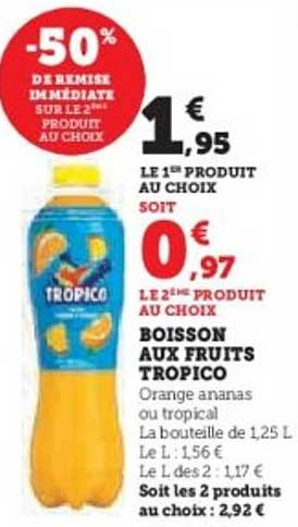 BOISSON AUX FRUITS TROPICO