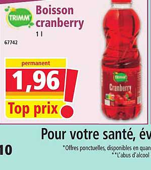 Boisson cranberry