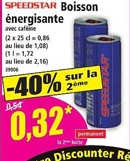 Boisson énergisante avec caféine