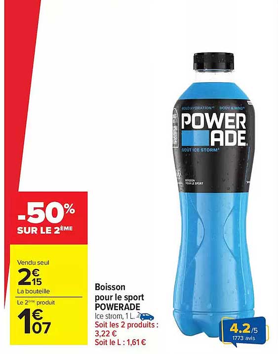 Boisson pour le sport POWERADE Ice storm, 1 L