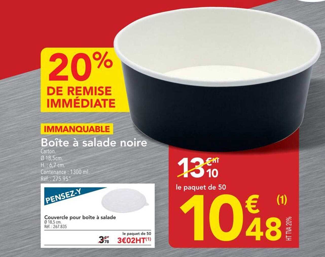 Boîte à salade noire