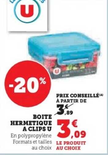 BOITE HERMÉTIQUE À CLIPS U