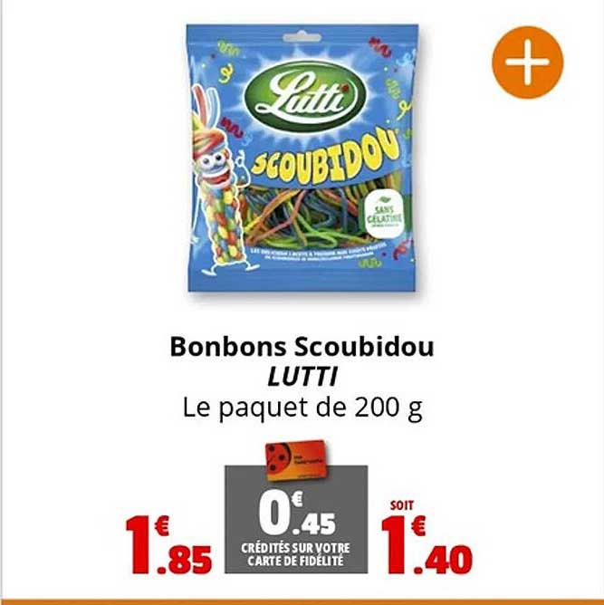 Bonbons Scoubidou LUTTI Le paquet de 200 g