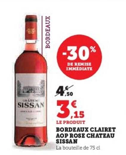 BORDEAUX CLAIRET AOP ROSE CHATEAU SISSAN