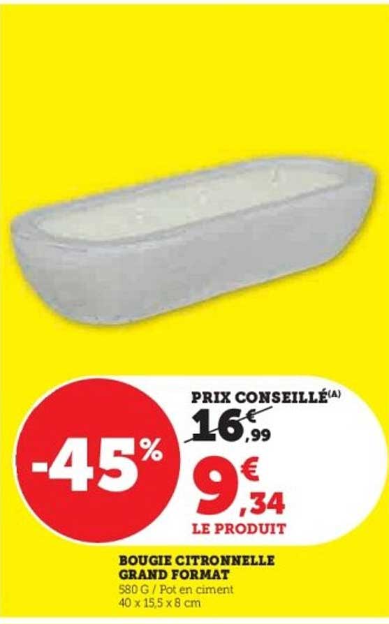 BOUGIE CITRONNELLE GRAND FORMAT