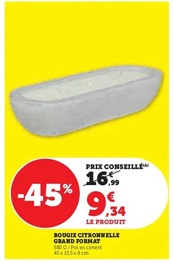 BOUGIE CITRONNELLE GRAND FORMAT