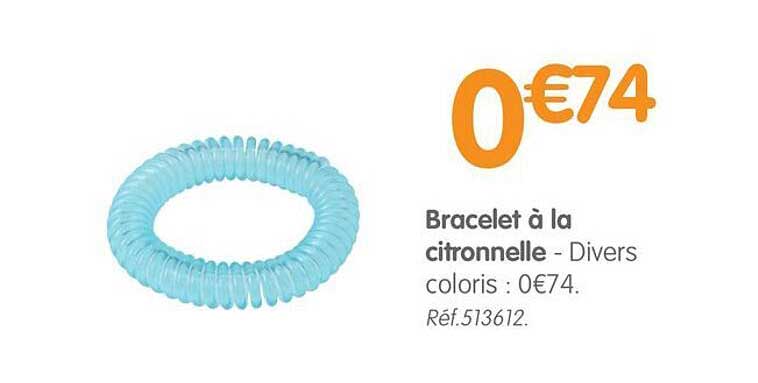 Bracelet à la citronnelle - Divers coloris