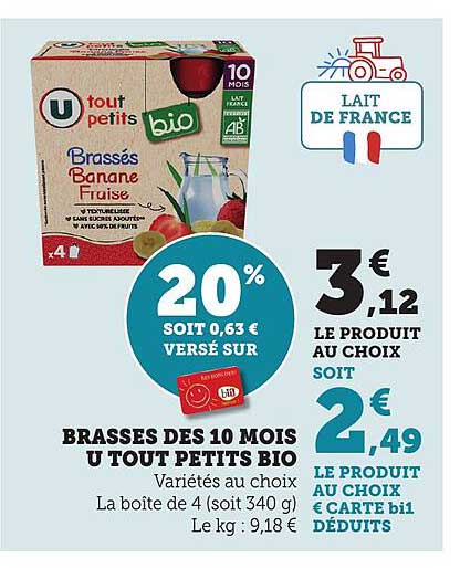 BRASSÉS DES 10 MOIS U TOUT PETITS BIO