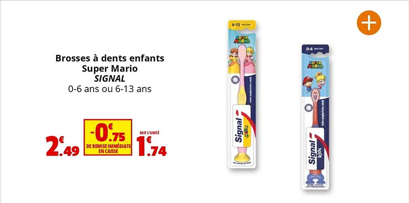 Brosses à dents enfants Super Mario SIGNAL