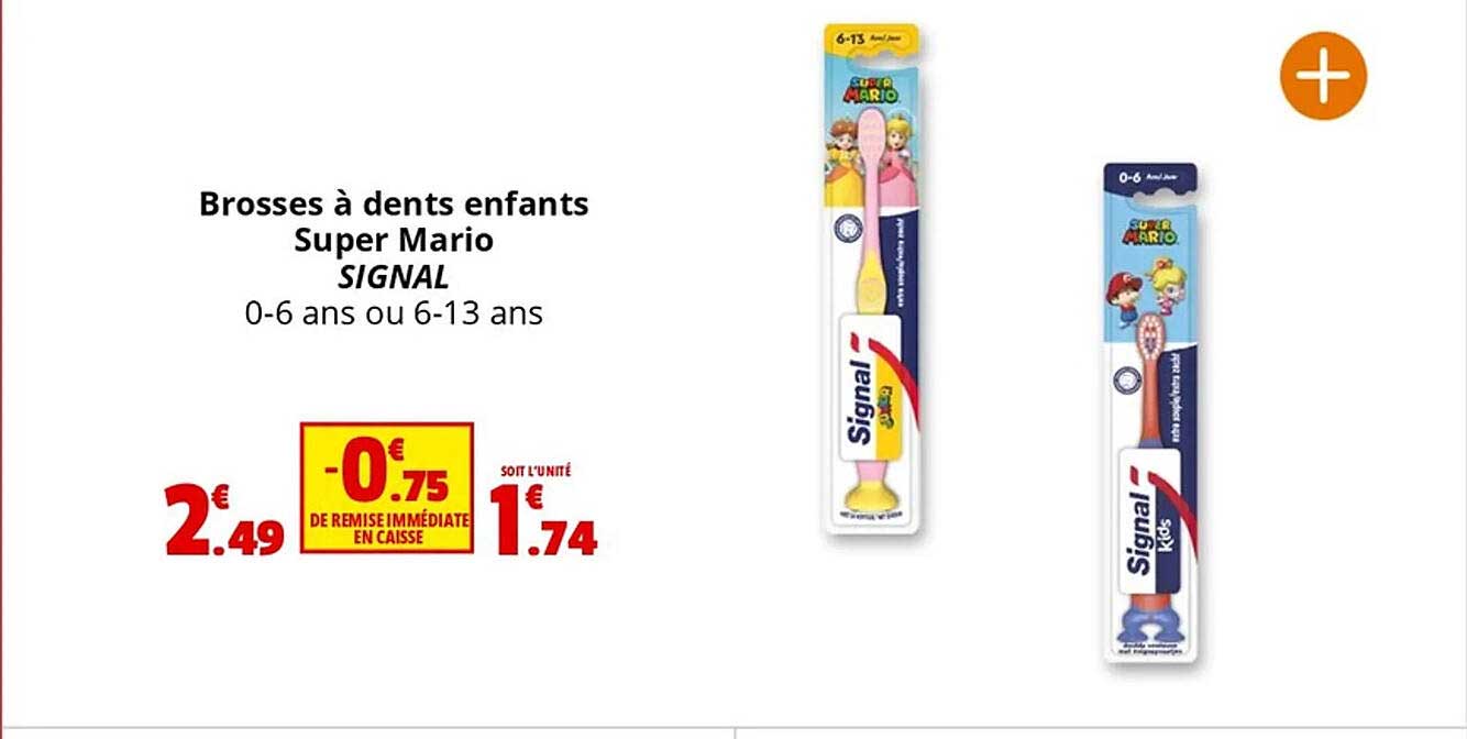 Brosses à dents enfants Super Mario SIGNAL