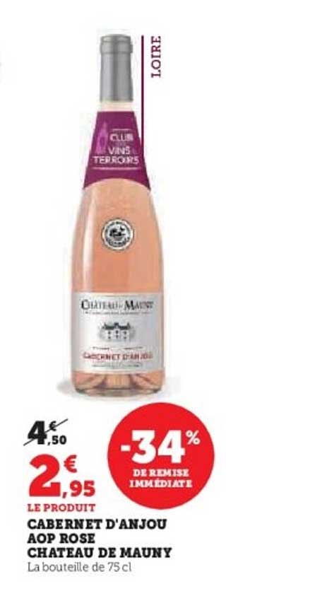 CABERNET D'ANJOU AOP ROSE CHATEAU DE MAUNY