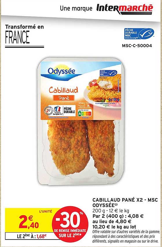 CABILLAUD PANÉ X2 - MSC ODYSSÉE