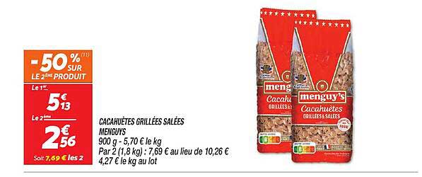 CACAHUÈTES GRILLÉES SALÉES MENGUY'S