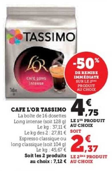 CAFE L'OR TASSIMO
