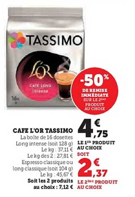 CAFE L'OR TASSIMO