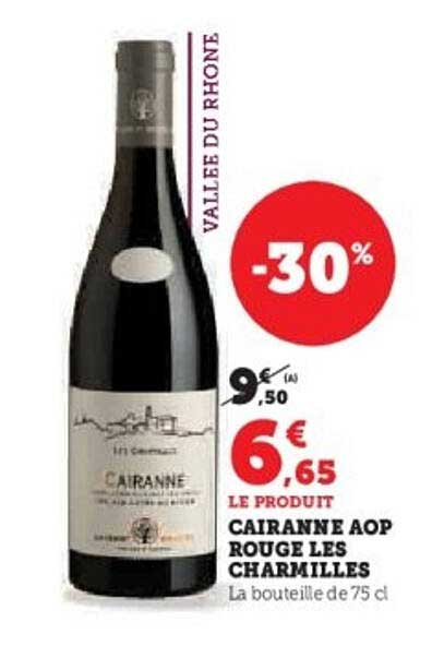 CAIRANNE AOP ROUGE LES CHARMILLES