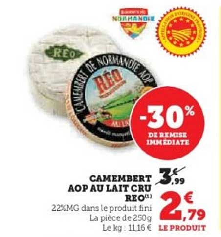 CAMEMBERT AOP AU LAIT CRU REO