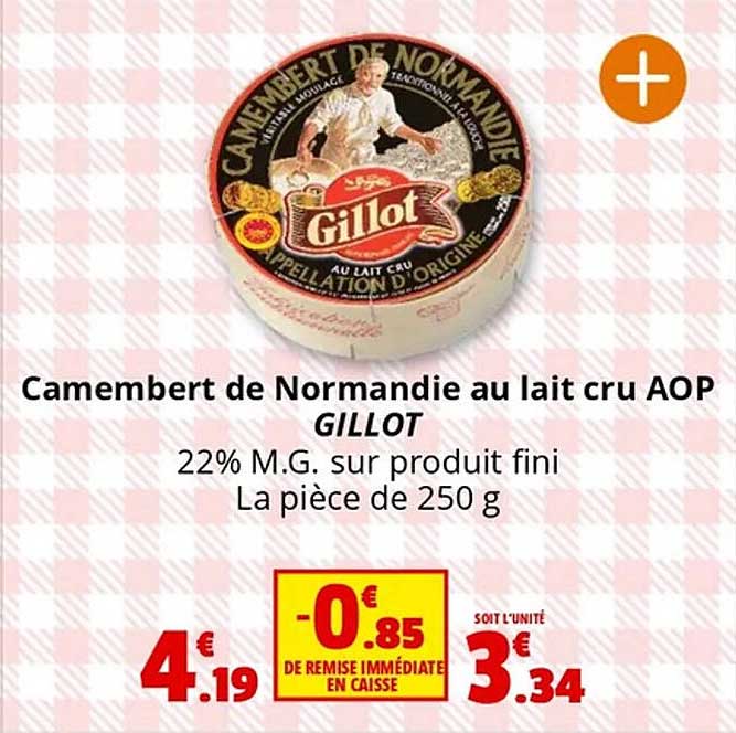 Camembert de Normandie au lait cru AOP GILLOT