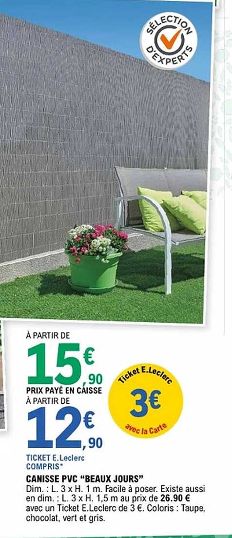 CANISSE PVC "BEAUX JOURS"