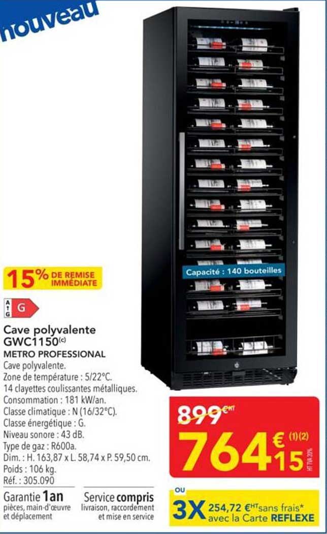 Cave polyvalente GWC1150(c) METRO PROFESSIONAL