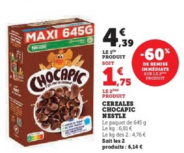 Céréales Chocapic Nestlé
