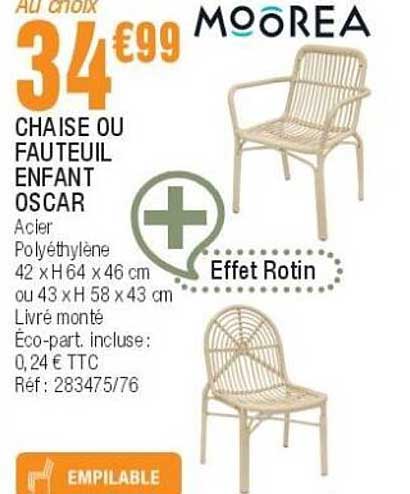 CHAISE OU FAUTEUIL ENFANT OSCAR