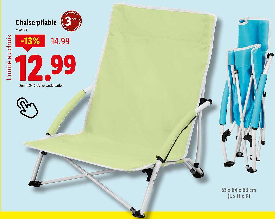 Chaise pliable