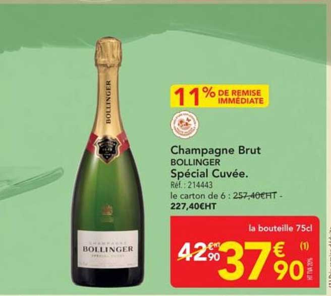 Champagne Brut BOLLINGER Spécial Cuvée.