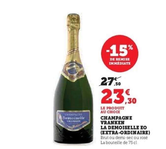 CHAMPAGNE VRANKEN LA DEMOISELLE EO (EXTRA-ORDINAIRE)