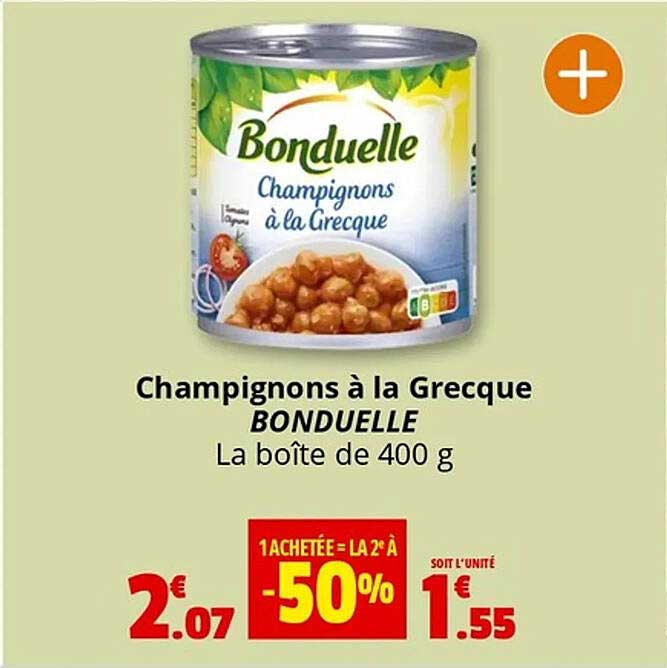 Champignons à la Grecque BONDUELLE