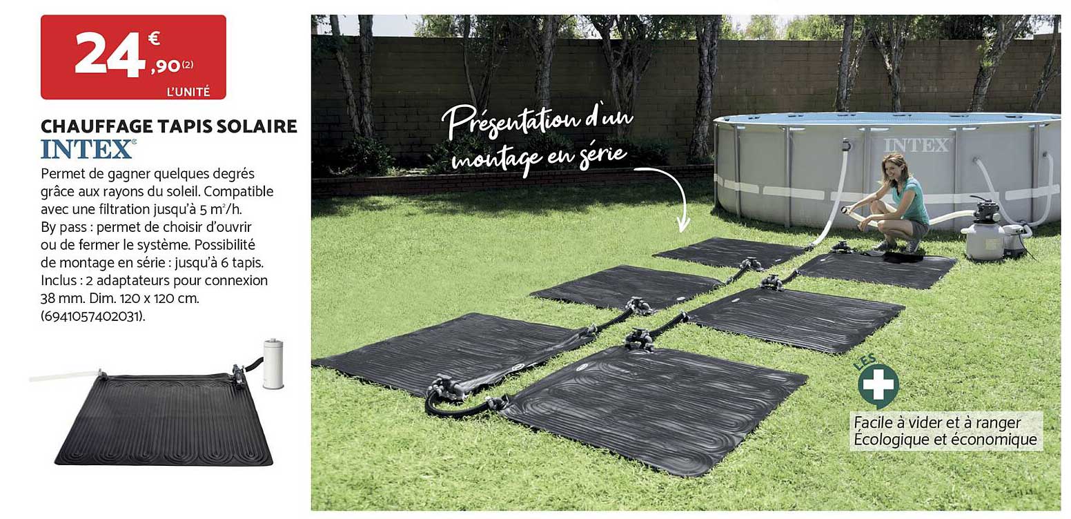CHAUFFAGE TAPIS SOLAIRE INTEX