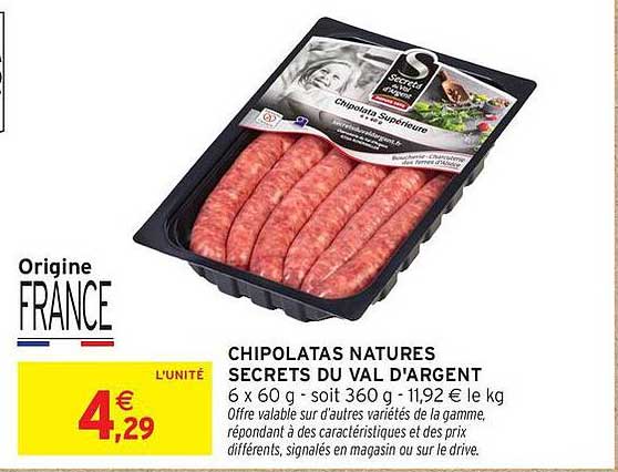 CHIPOLATAS NATURES SECRETS DU VAL D'ARGENT