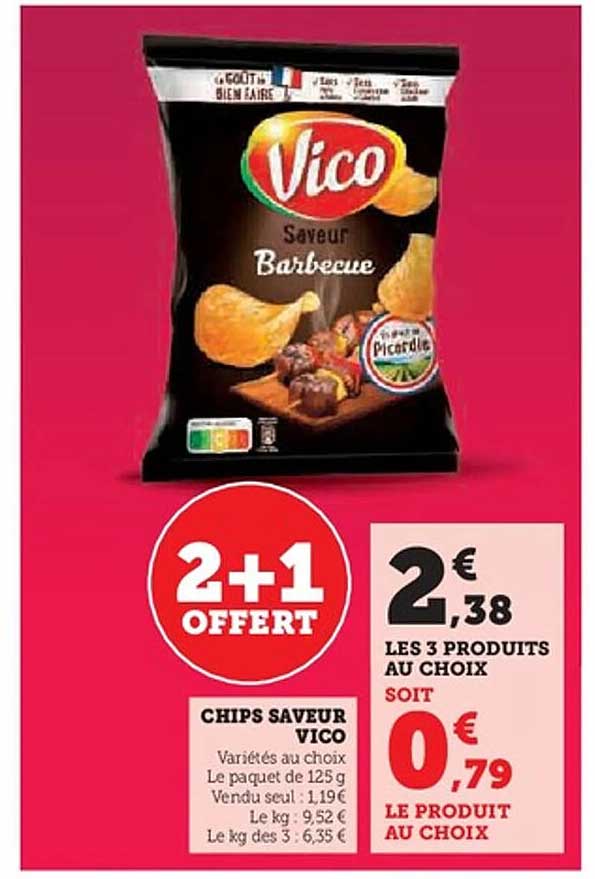 Chips Saveur Vico 2+1 offert