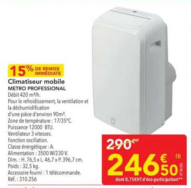 Climatiseur mobile METRO PROFESSIONAL