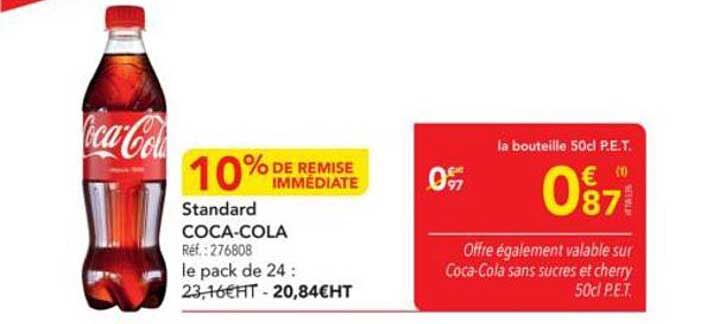 Coca-Cola Standard 10% de remise immédiate