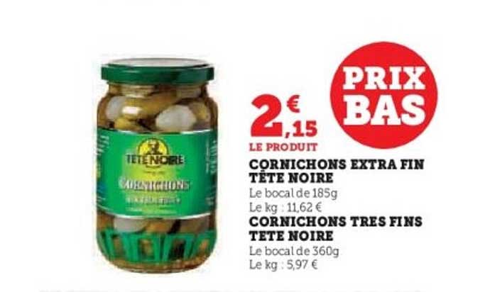 CORNICHONS EXTRA FIN TÊTE NOIRE
