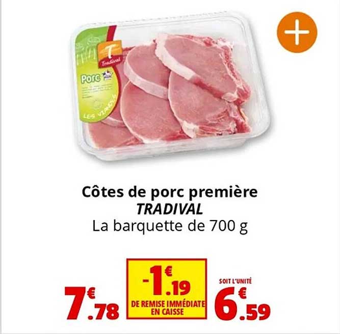 Côtes de porc première TRADIVAL