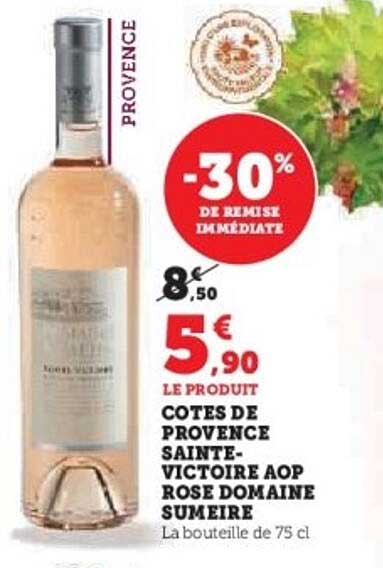 COTES DE PROVENCE SAINTE-VICTOIRE AOP ROSE DOMAINE SUMEIRE