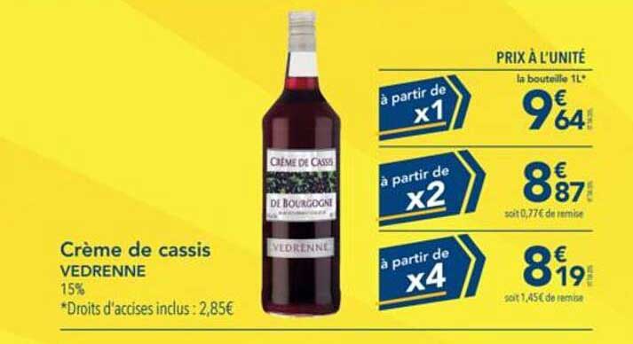 Crème de cassis VEDRENNE