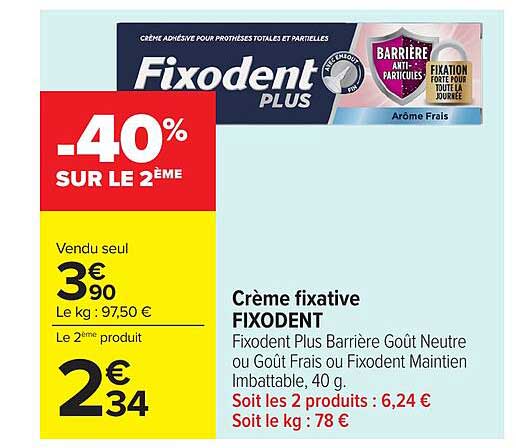 Crème fixative FIXODENT