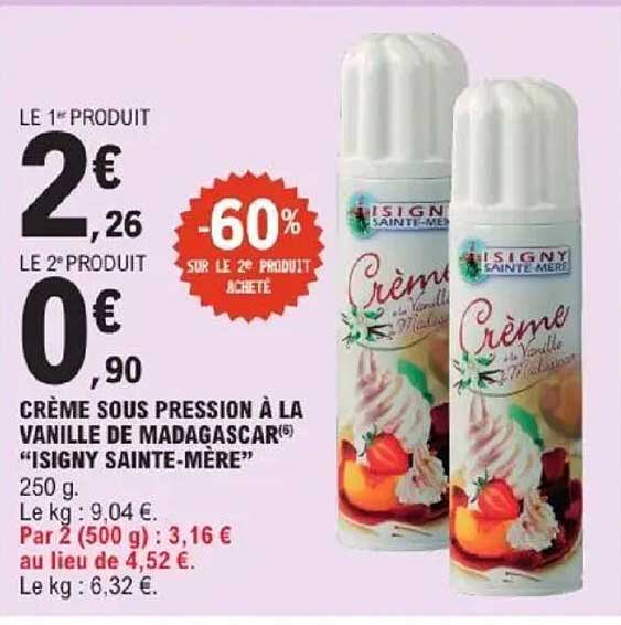 CRÈME SOUS PRESSION À LA VANILLE DE MADAGASCAR "ISIGNY SAINTE-MÈRE"