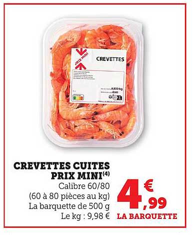 CREVETTES CUITES PRIX MINI