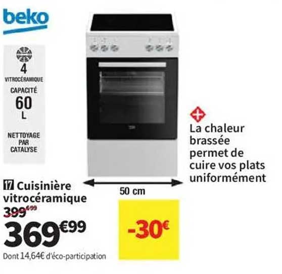 Cuisinière vitrocéramique