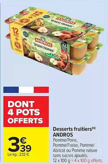 Desserts fruitiers(n) ANDROS